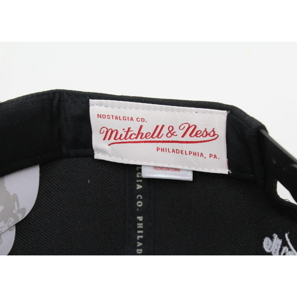 Mitchell & Ness Brooklyn Nets Black/ Gray Adjustable Snapback Hat Cap NWT - Picture 8 of 8